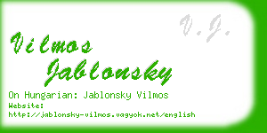vilmos jablonsky business card